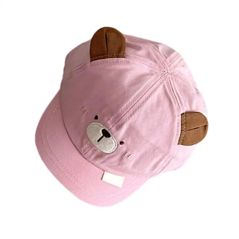 Baby Cotton Sun Hat – Cute Animal Design & Adjustable Strap