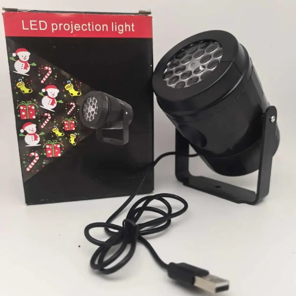 USB Powered Christmas Snowflake Projector Fairy Lamp with Holiday Patterns Rotating Spotlight for Home Decor Halloween Xmas Gift Peaceful Pleasures Health and Wellness