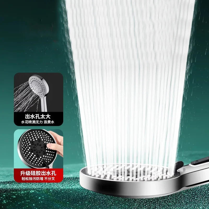 5-Mode High Pressure Handheld Shower Head | Water Stop Button