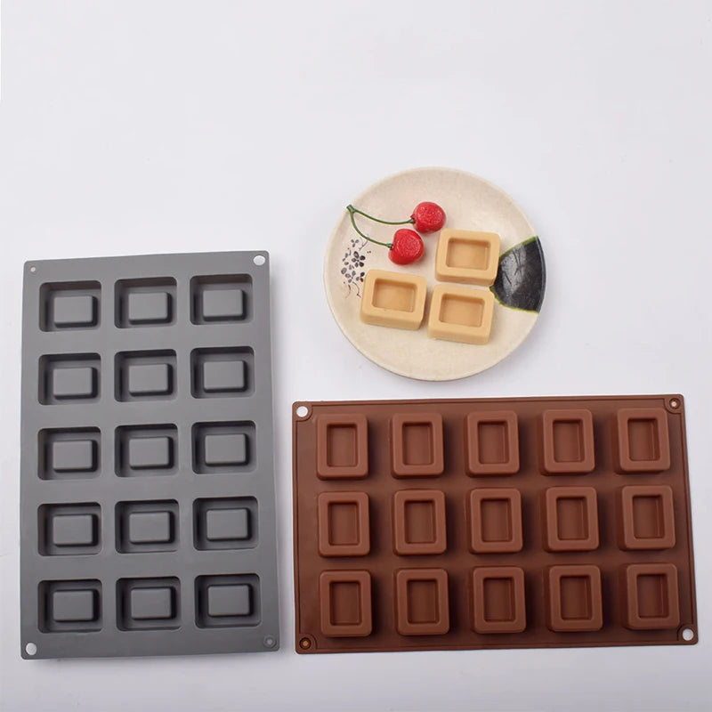 Square Donut Silicone Mold – Cake, Chocolate & Ice Cube Tray Silicone Baking Mold Peaceful Pleasures Health and Wellness
