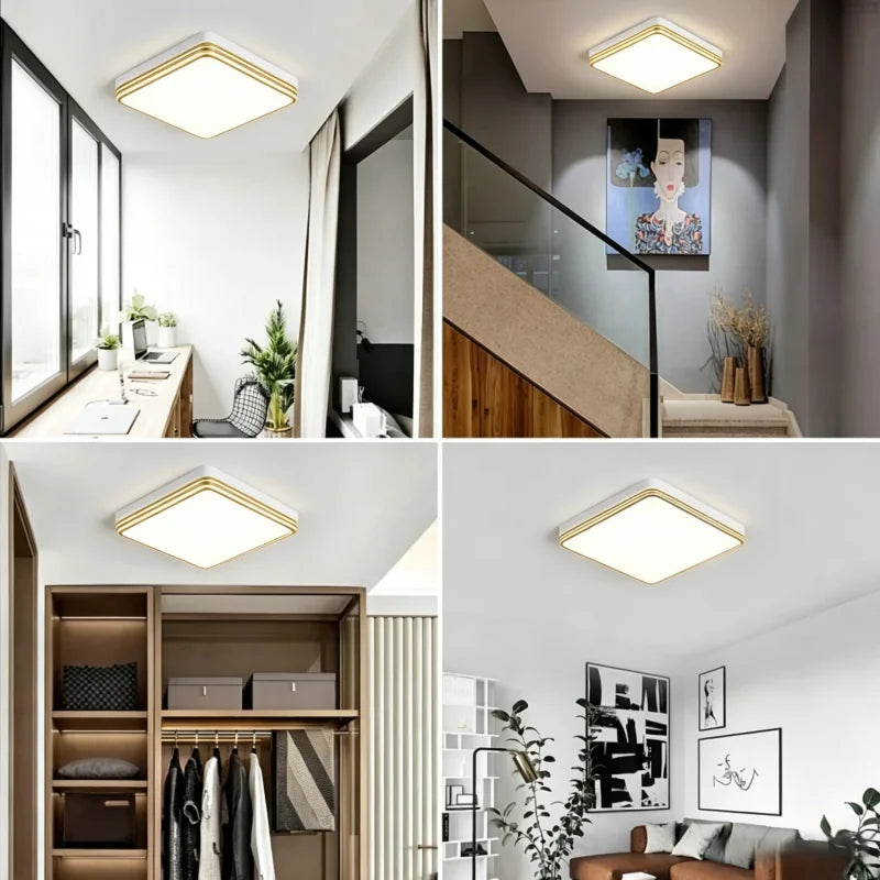 RUNTOIN Modern LED Square Ceiling Panel Light 18W–48W