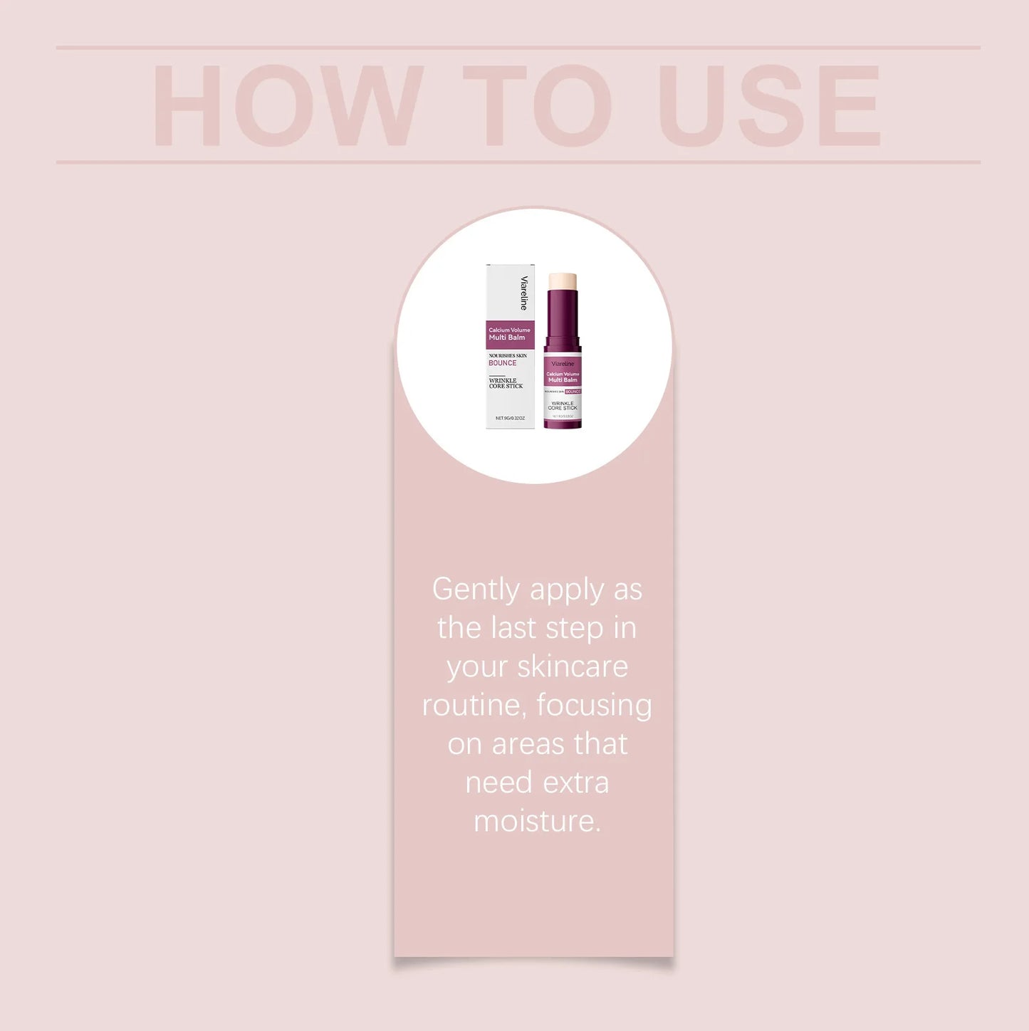 Viareline Facial Moisturizing Stick | Anti-Wrinkle, Pores & Lip