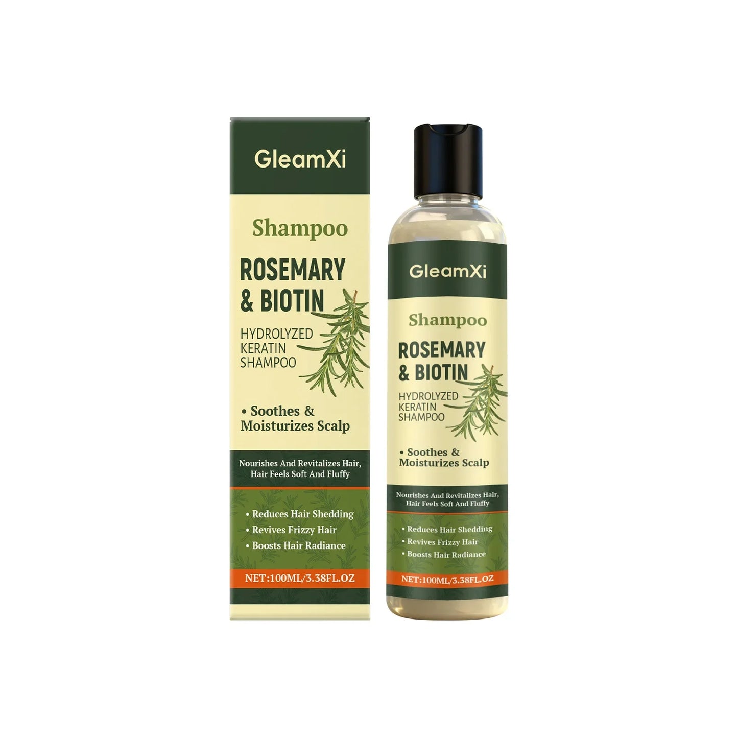 Gleamxi Rosemary Biotin Shampoo – Thickening & Volumizing