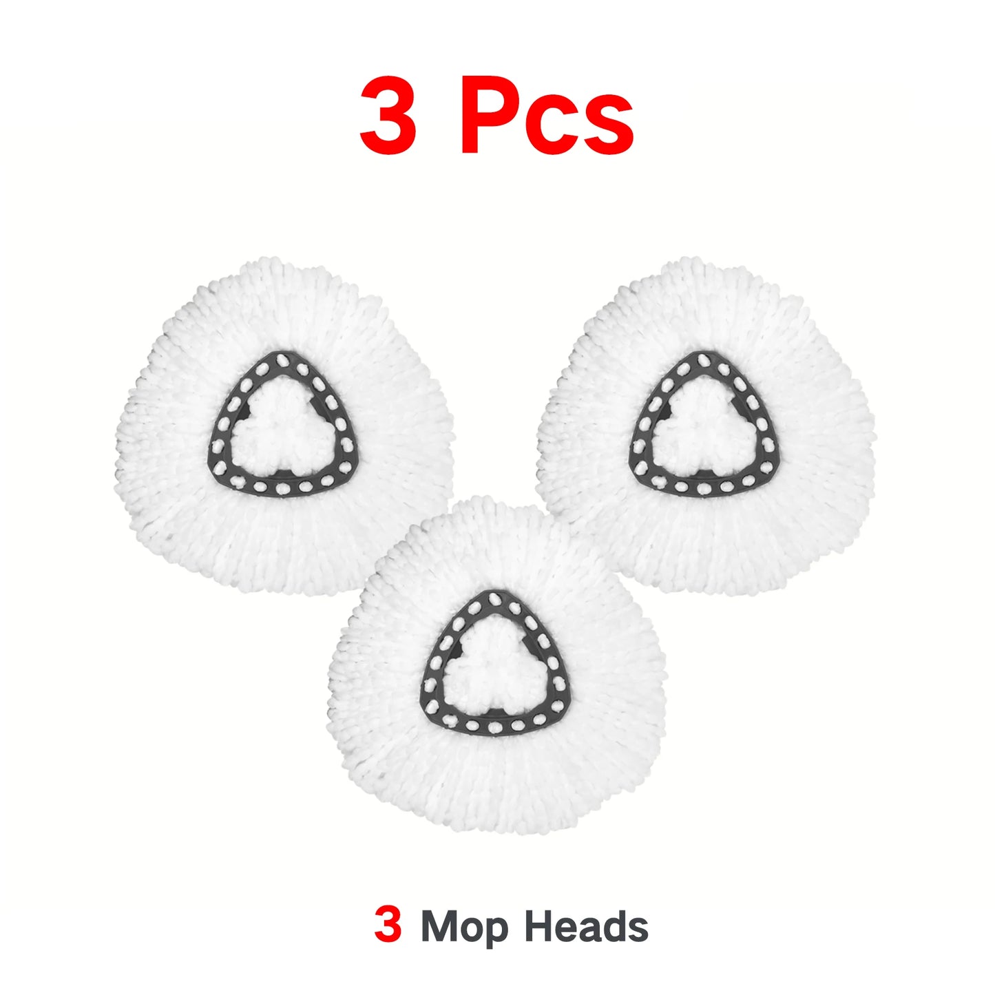 Mop Accessories for O-cedar/Vileda Microfiber EasyWring Spin Mop,Spin Mop Head for O-Cedar/Vileda 1 Tank System Peaceful Pleasures Health and Wellness 3 Pcs(B)
