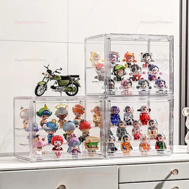 1pc Three Layer Acrylic Display Rack Transparent Ladder for Anime Car Model Blind Box Jewelry Storage and Organization Peaceful Pleasures Health and Wellness