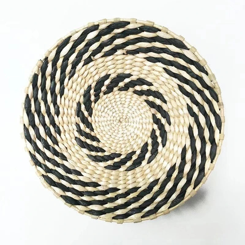 Boho Hand Woven Rattan Wall Basket | Farmhouse Decor