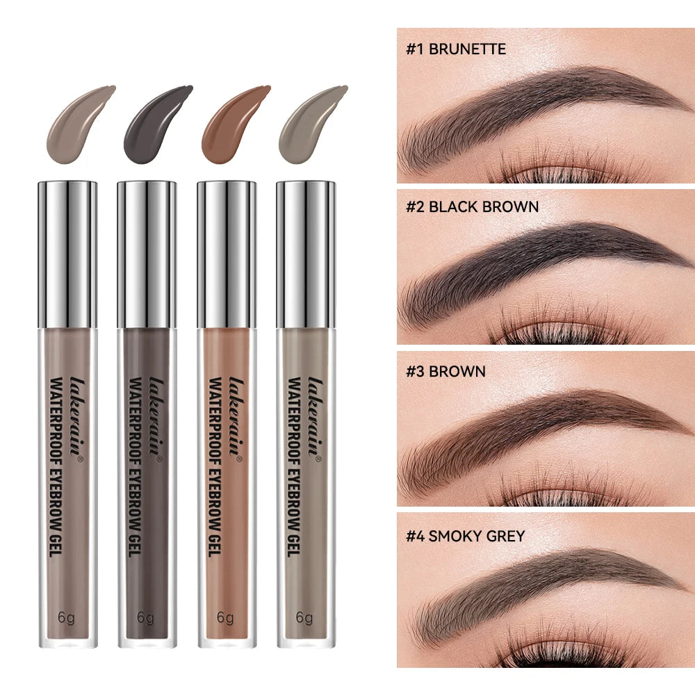 Waterproof Eyebrow Gel for Long Lasting Highly Tinted Liquid Eye Brow Makeup Sweatproof Natural Black Brown Peaceful Pleasures Health and Wellness