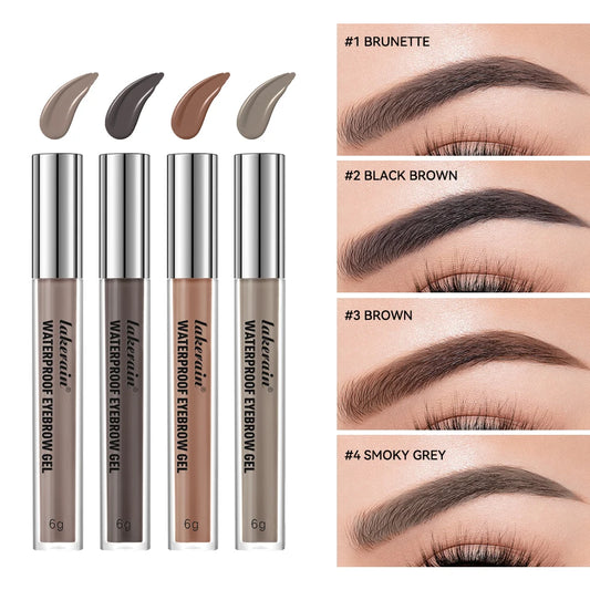 Waterproof Eyebrow Gel for Long Lasting Highly Tinted Liquid Eye Brow Makeup Sweatproof Natural Black Brown Peaceful Pleasures Health and Wellness