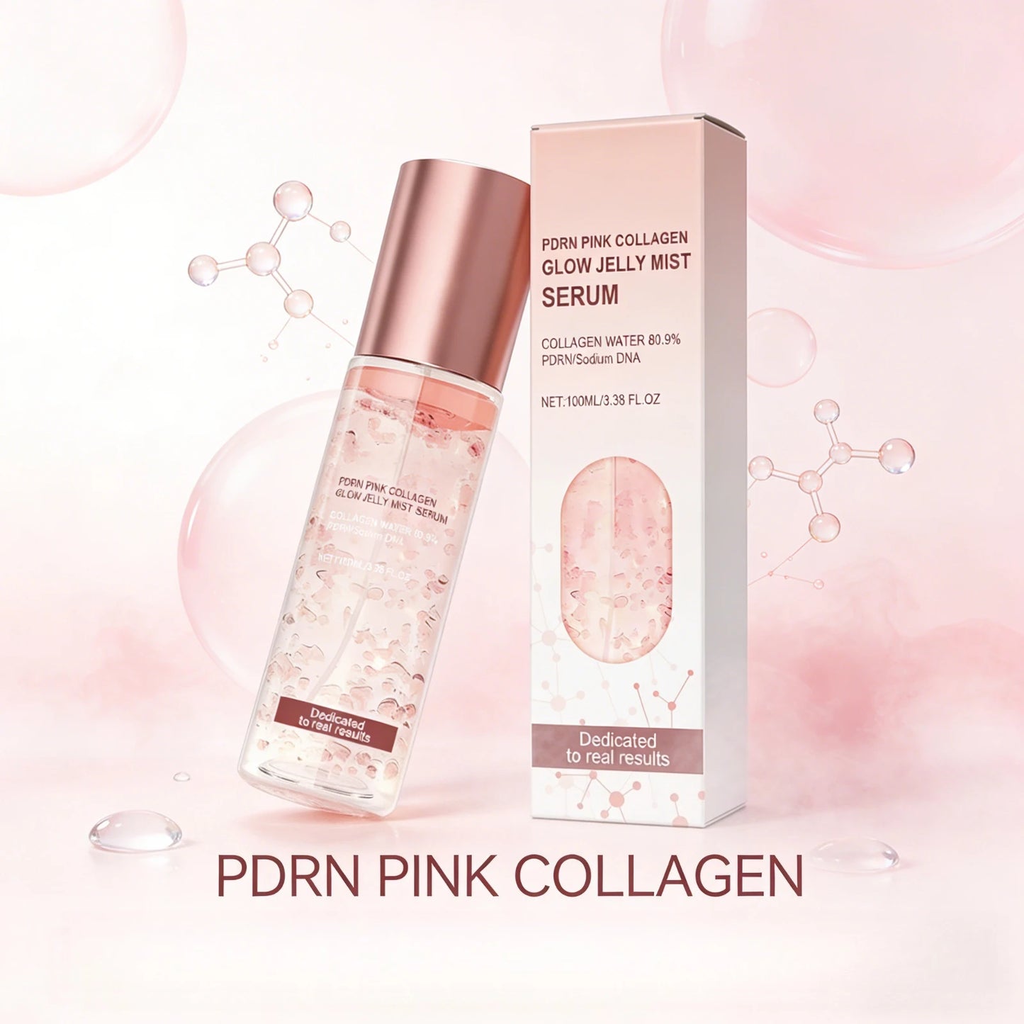 Pink Jelly Vegan Collagen Face Serum – Hydrating Firming Spray
