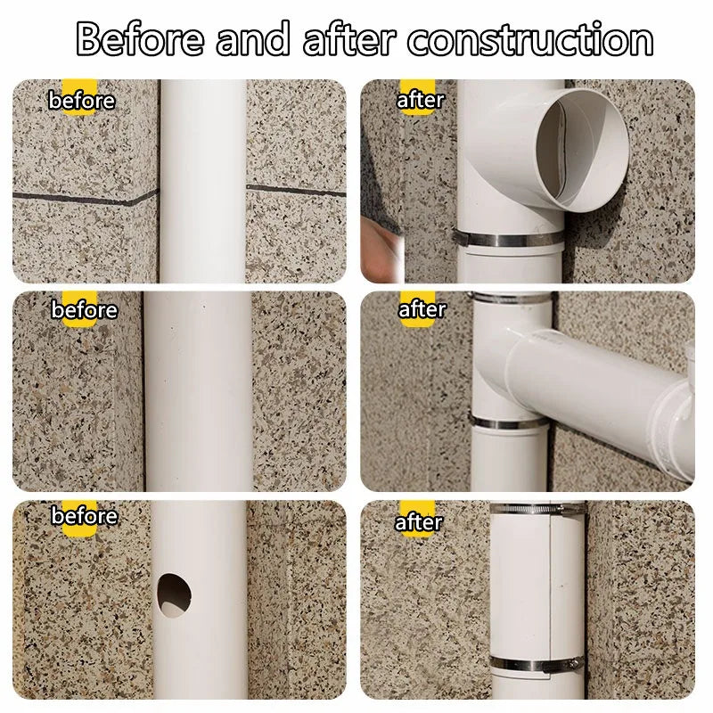 PVC Open Tee Drain Pipe Repair Fitting | 5 Sizes | Tube Connector