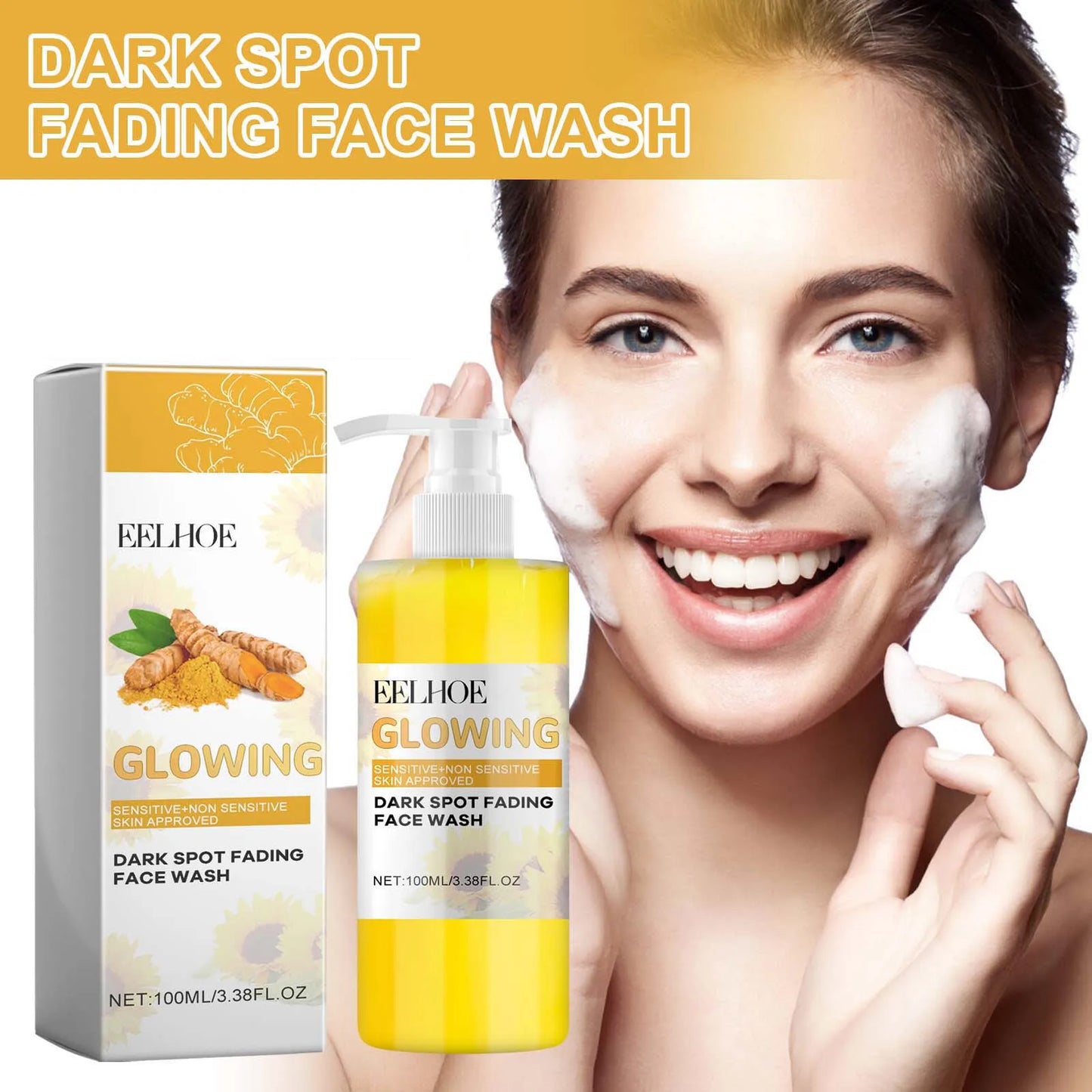 Turmeric Brightening Facial Cleanser – Deep Cleanse & Glow