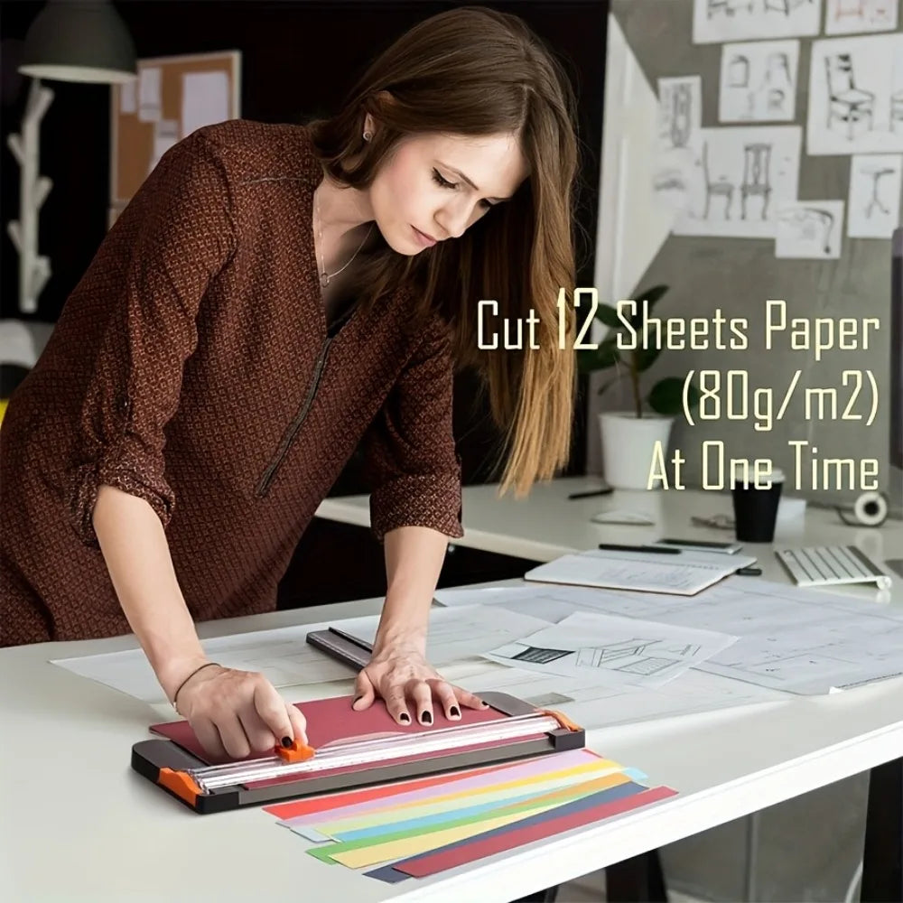 A4 Paper Cutter 12 Inch Precision Paper Trimmer with Hidden Safety Blade for Photo Scrapbook Office School Home DIY Craft Tool Peaceful Pleasures Health and Wellness