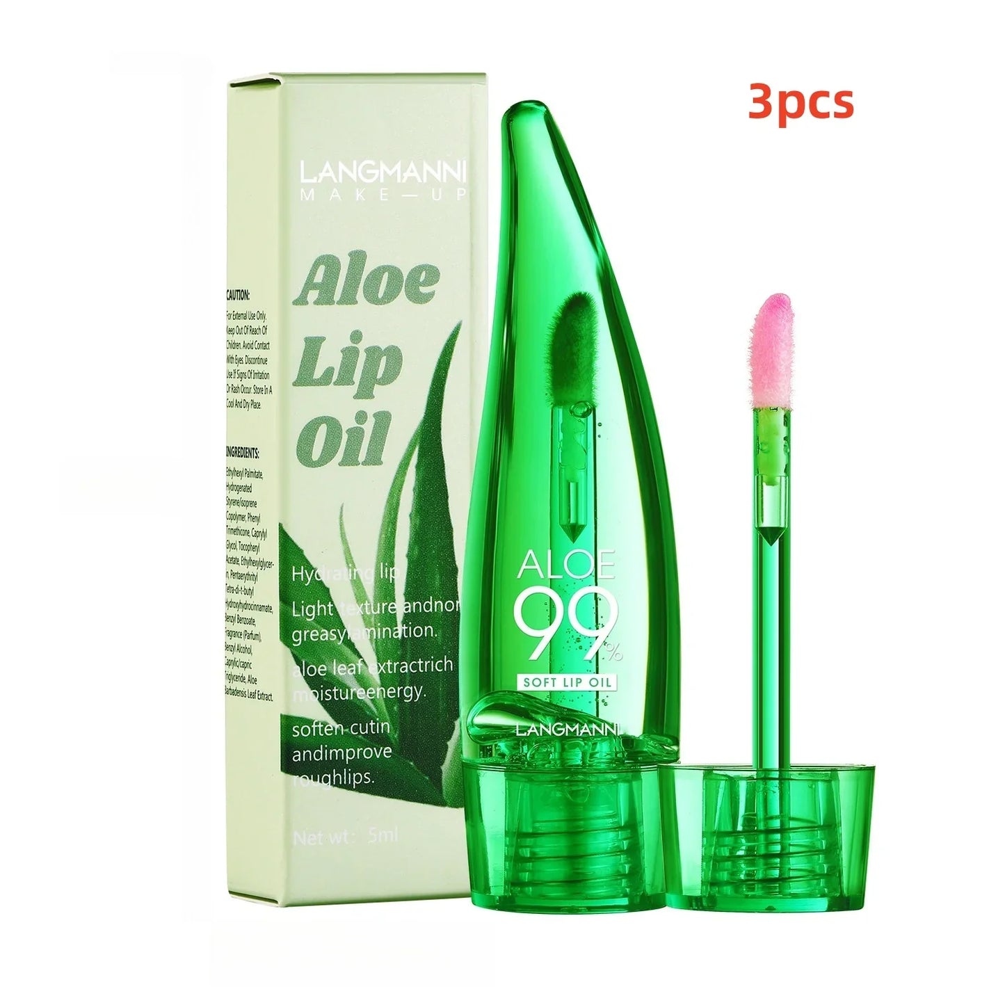 Aloe Vera Color-Changing Lip Gloss Oil – Strawberry Flavor