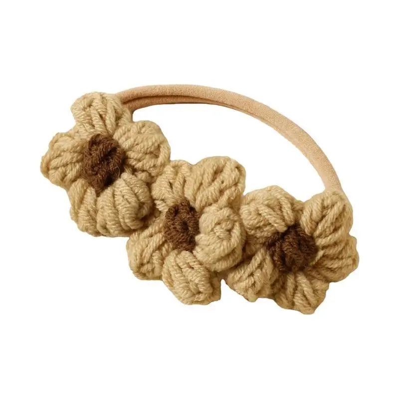 Baby Floral Headband – Soft Knit Hairband for Girls 0–1Y