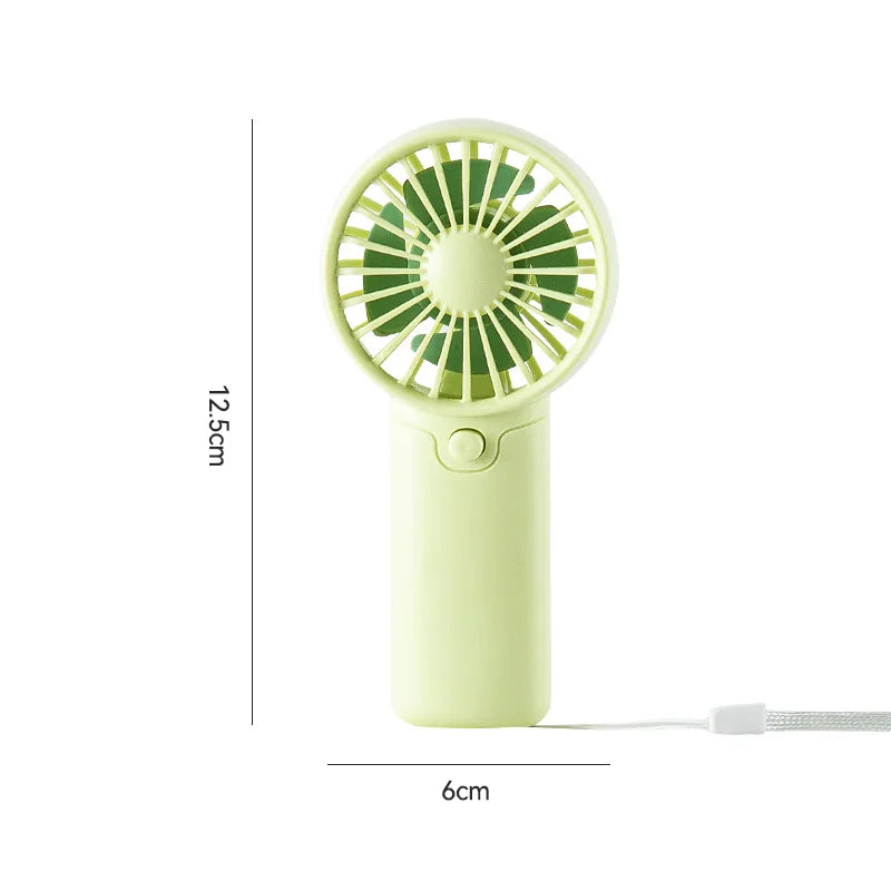 Portable Mini Handheld Fan – AA Battery, Lanyard, Travel Fan