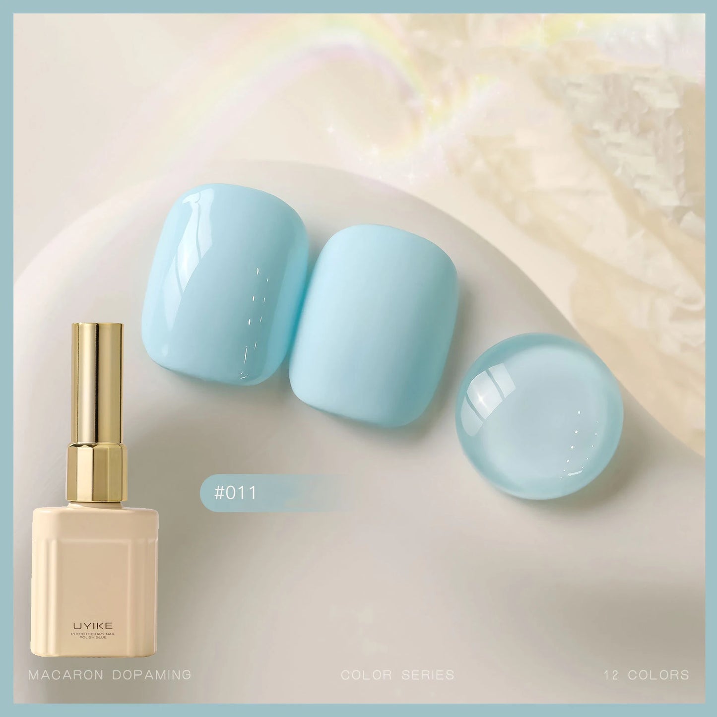 12-Color Macaron Gel Nail Polish Set – Pastel Jelly UV LED 15ml