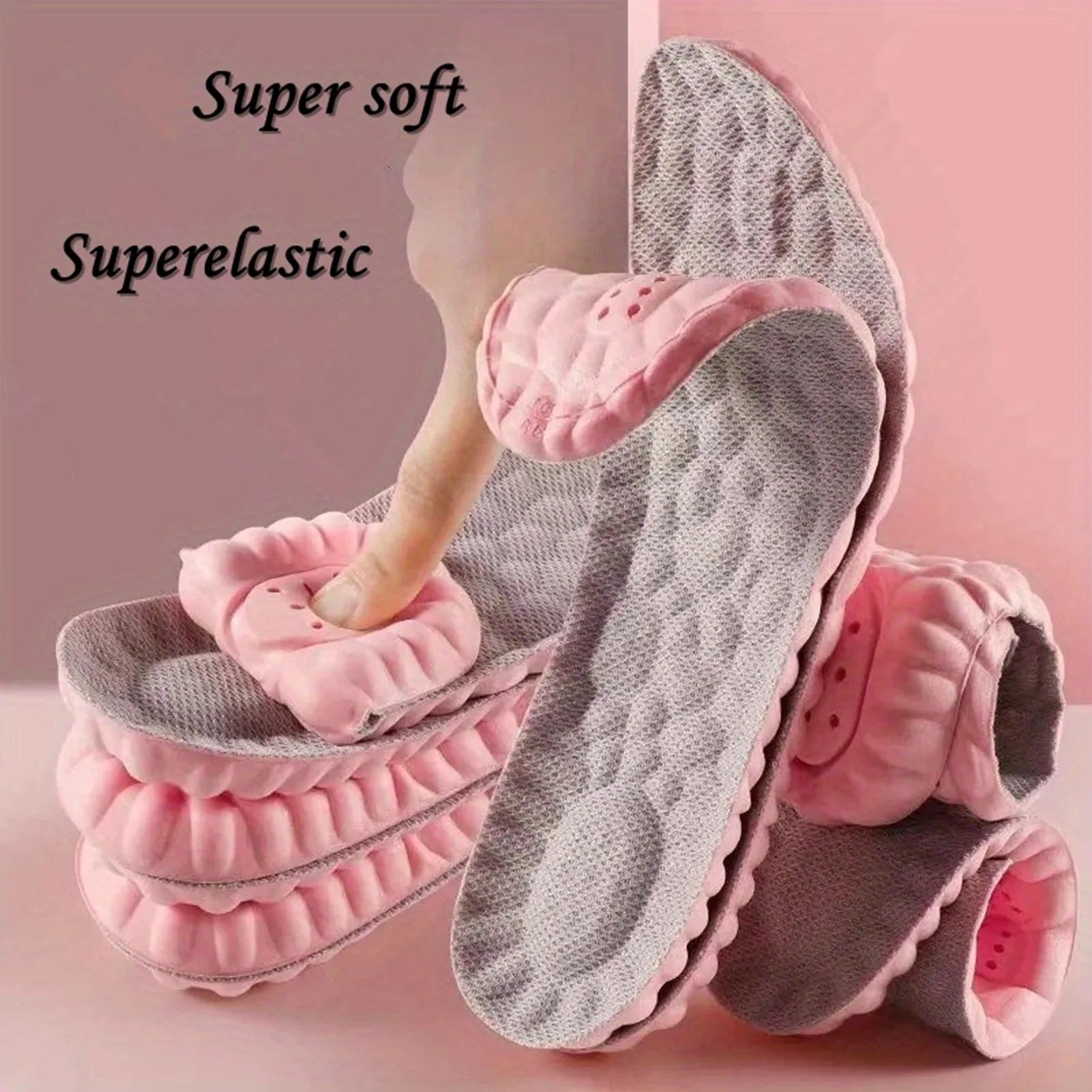 Super Soft Massage Shoes Insoles Strong Sweat Absorption Soft Sports Insole for Walking Running Sports Peaceful Pleasures Health and Wellness