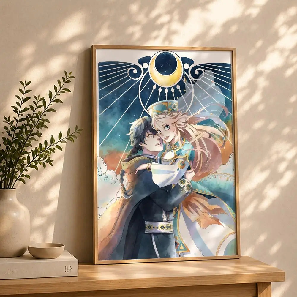 Manga N-Nina the Starry BrideS Poster HD Self Adhesive Waterproof Wall Art Ideal for Home Office Dorm Bedroom Great Gift Peaceful Pleasures Health and Wellness White12 15X20cmNoframe