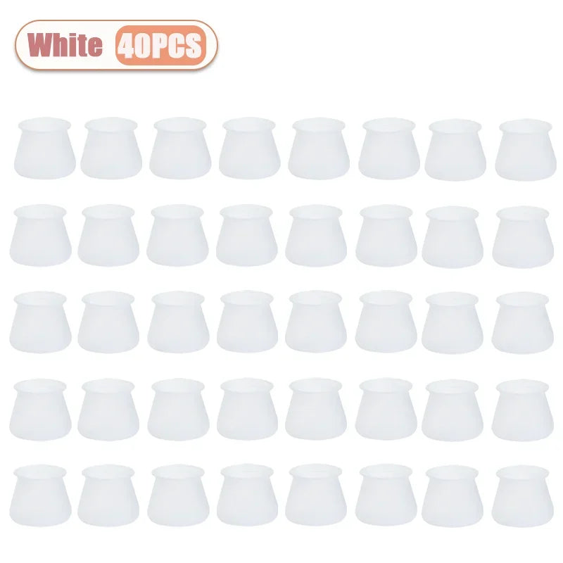 Silicone Chair Leg Caps – Non-Slip Floor Protectors 10–40 PCS