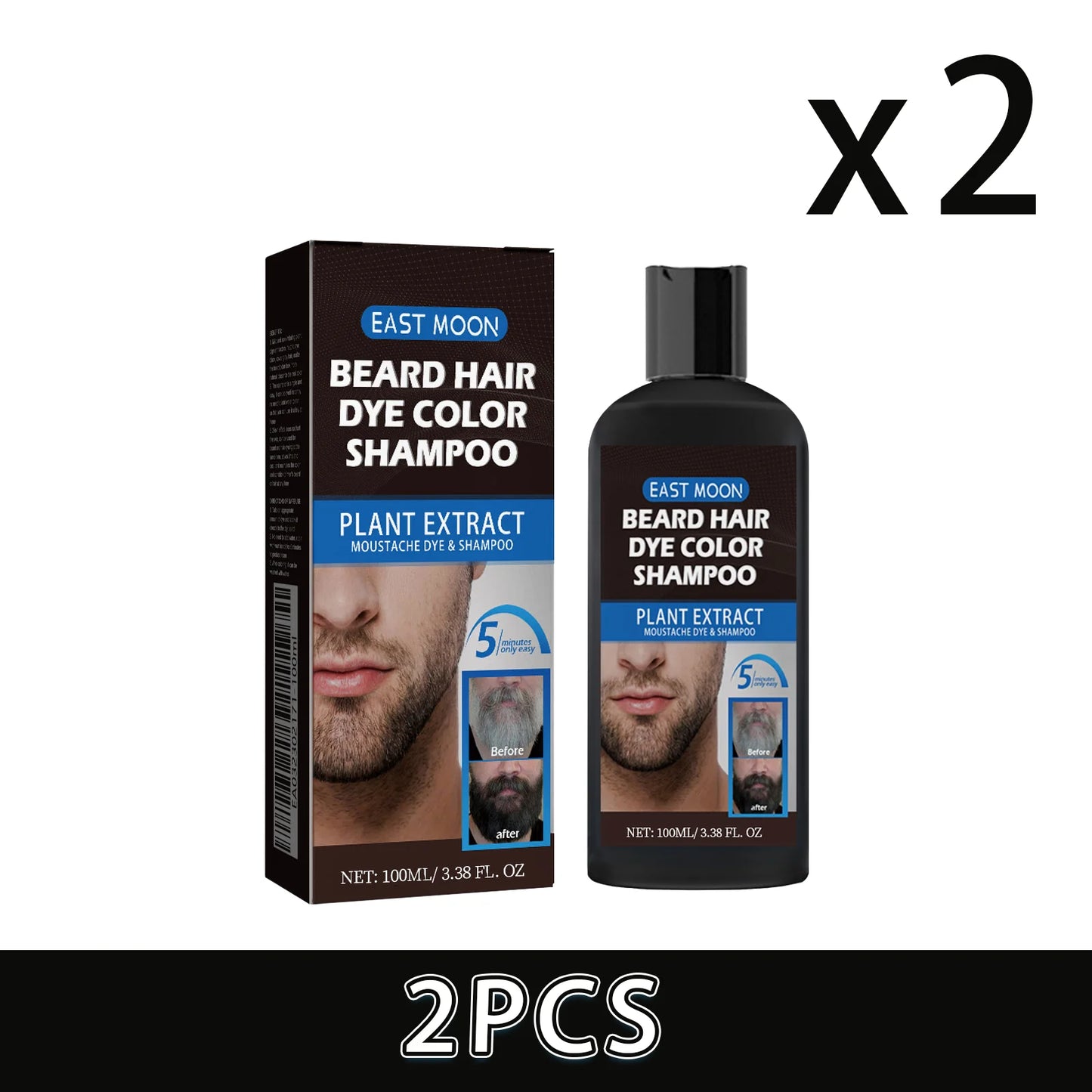 East Moon Beard Color & Care Treatment – Gray Coverage 100ml
