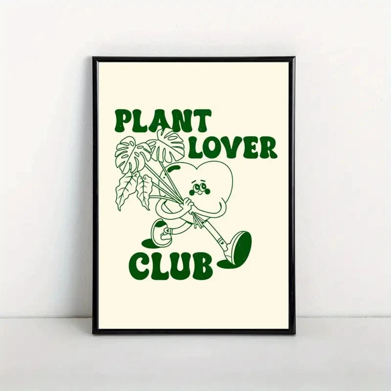 Plant Lover Club Botanical Canvas Wall Art Print | Home Decor