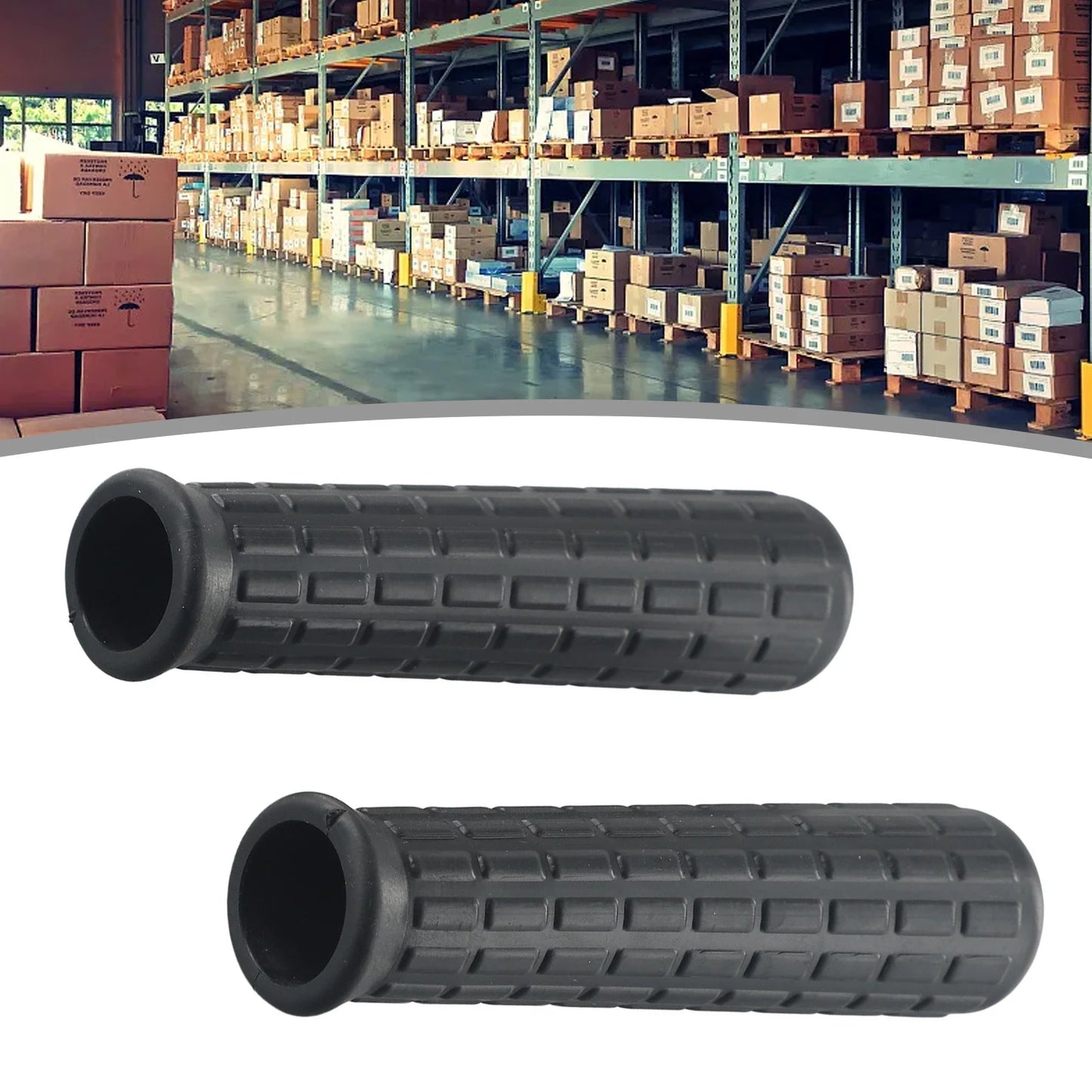 Wheelbarrow Rubber Handles Round Tubes Black Replacement Anti Slip