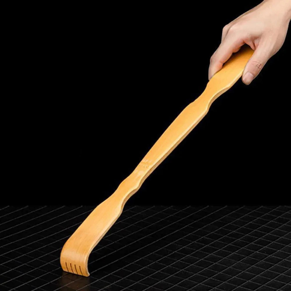 Bamboo Back Scratcher Aid Stick Scratching Massage Roller Long Wooden Body Large Stick for Men and Women Back Scratcher Massager Peaceful Pleasures Health and Wellness