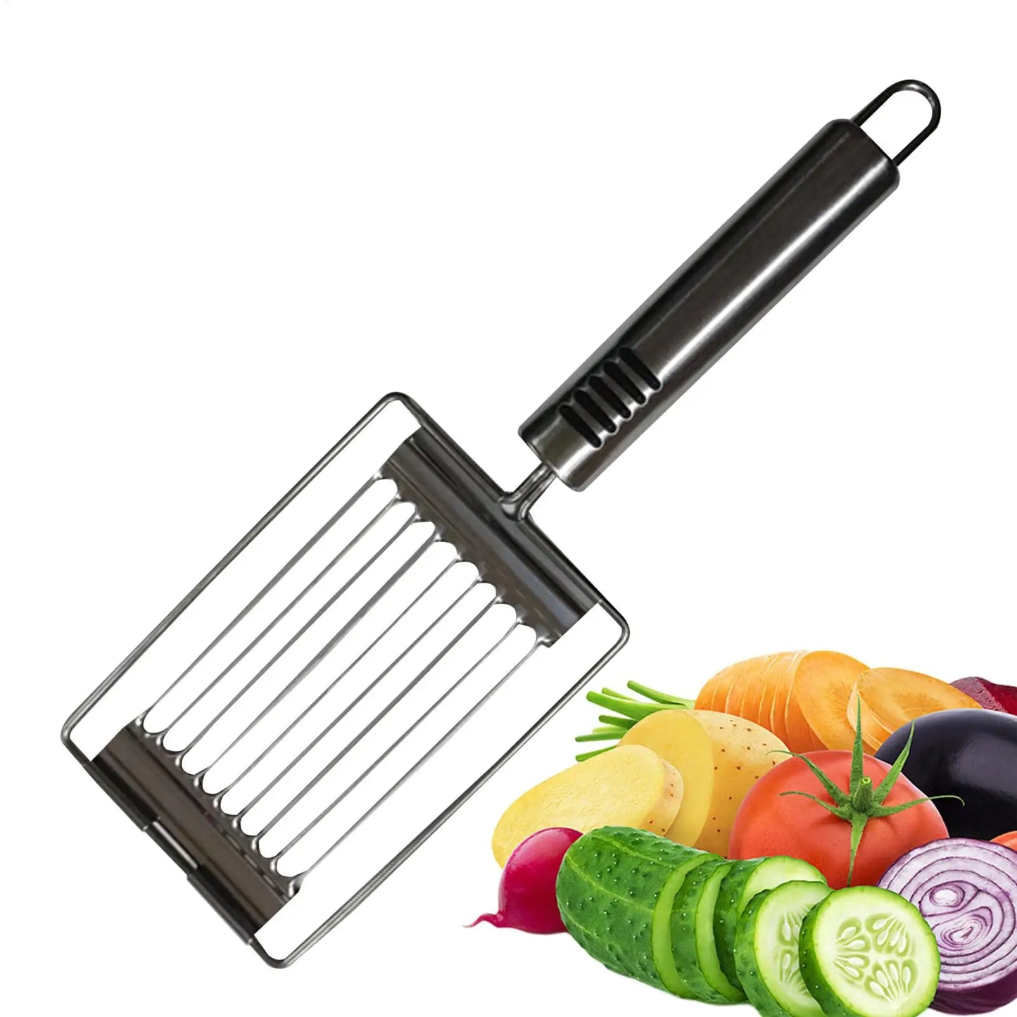 Stainless Steel Egg & Tomato Slicer – Handheld Kitchen Tool