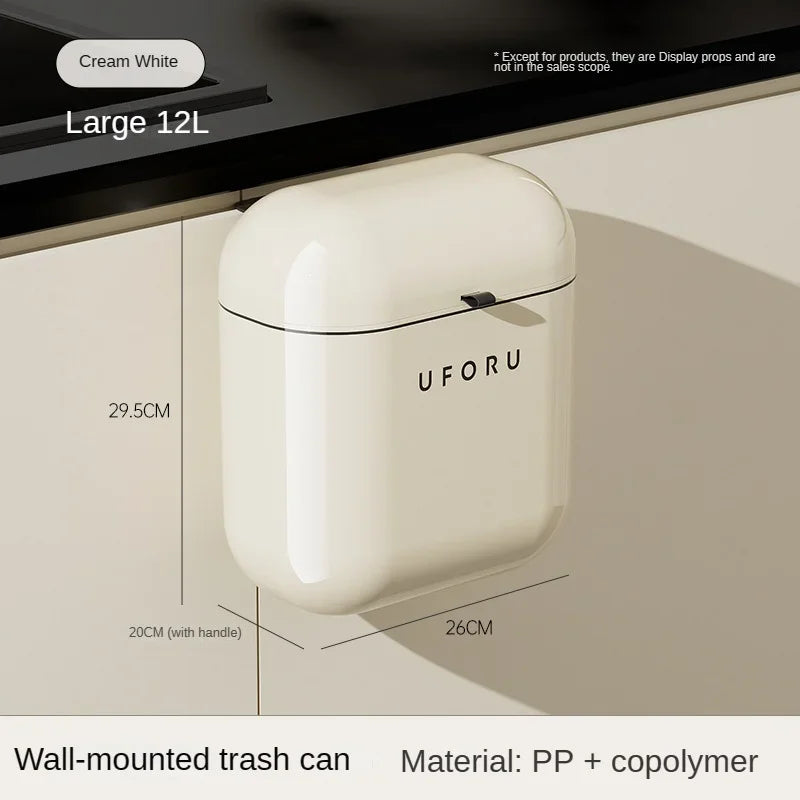 Wall-Mounted Sensor Trash Can 9L/12L – Kitchen Wastebasket