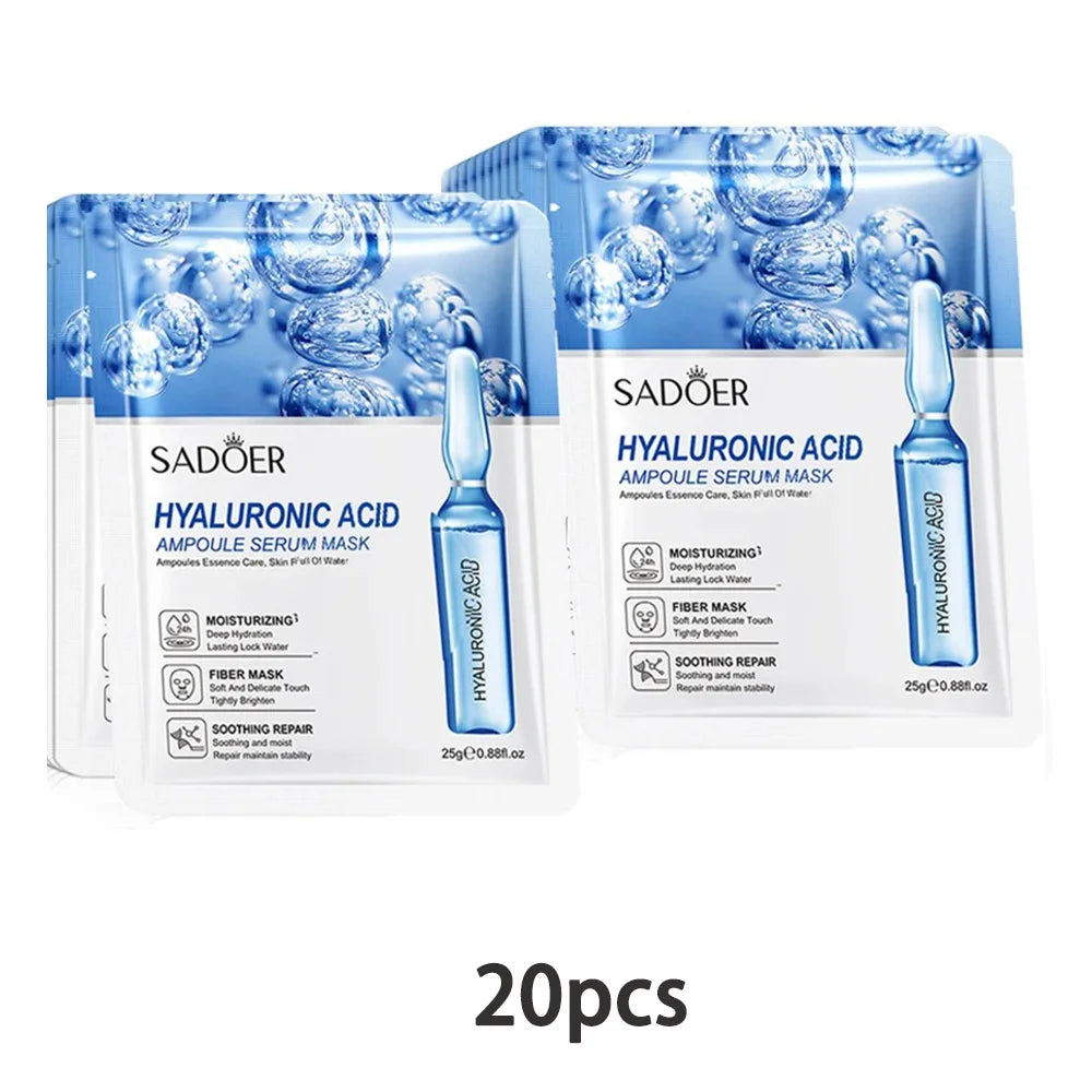 SADOER 24K Gold Vitamin C & Hyaluronic Acid Face Mask 10/20/30pc