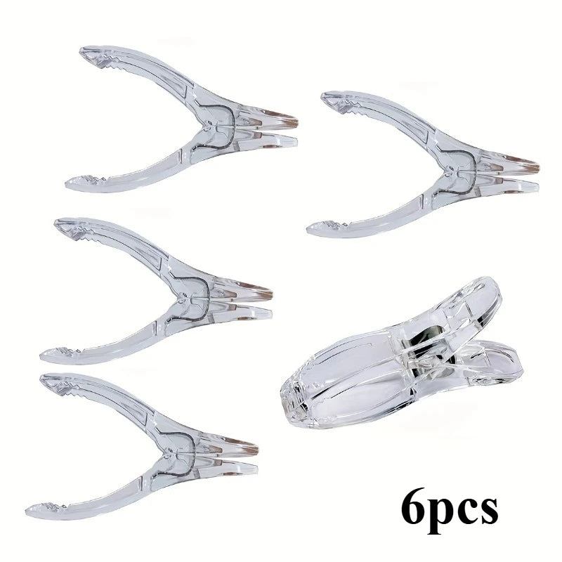 Sturdy Transparent Plastic Clips Securely Drying Clothes Suitable