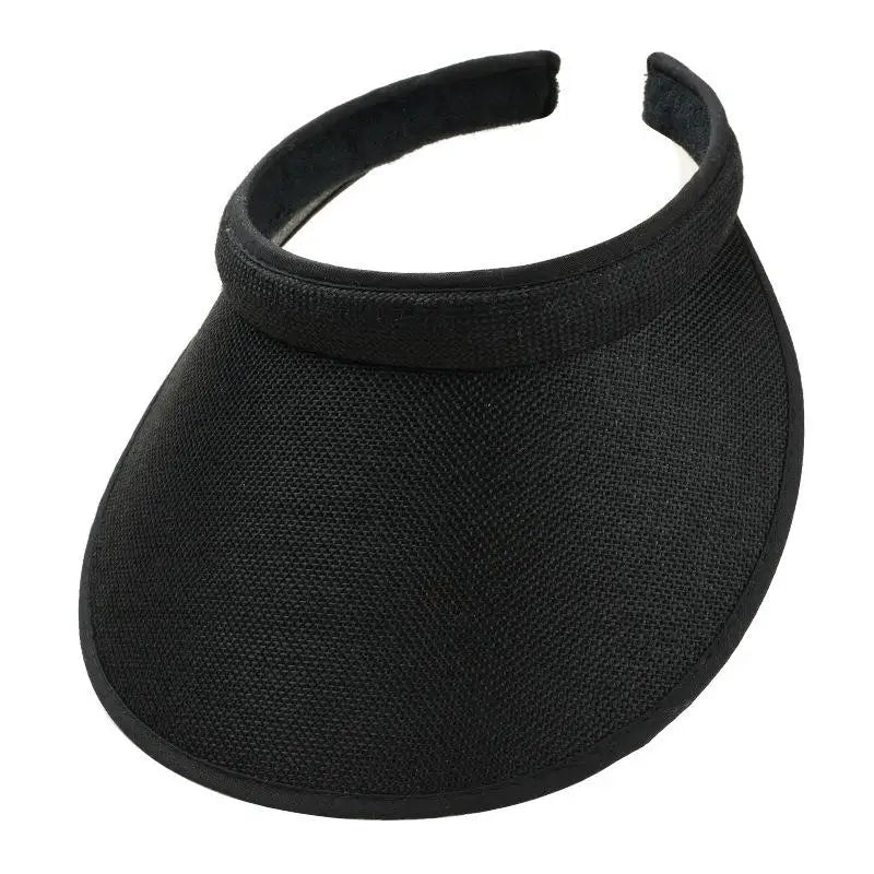 Women's Straw Sun Visor Hat – UV Protection Adjustable Beach Cap