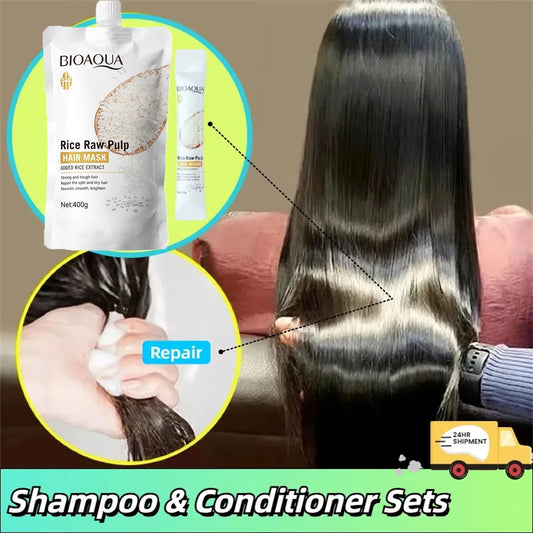 SADOER Rice Keratin Hair Mask – Smooth, Frizz-Free & Shiny Keratin Hair Mask Oasis Select