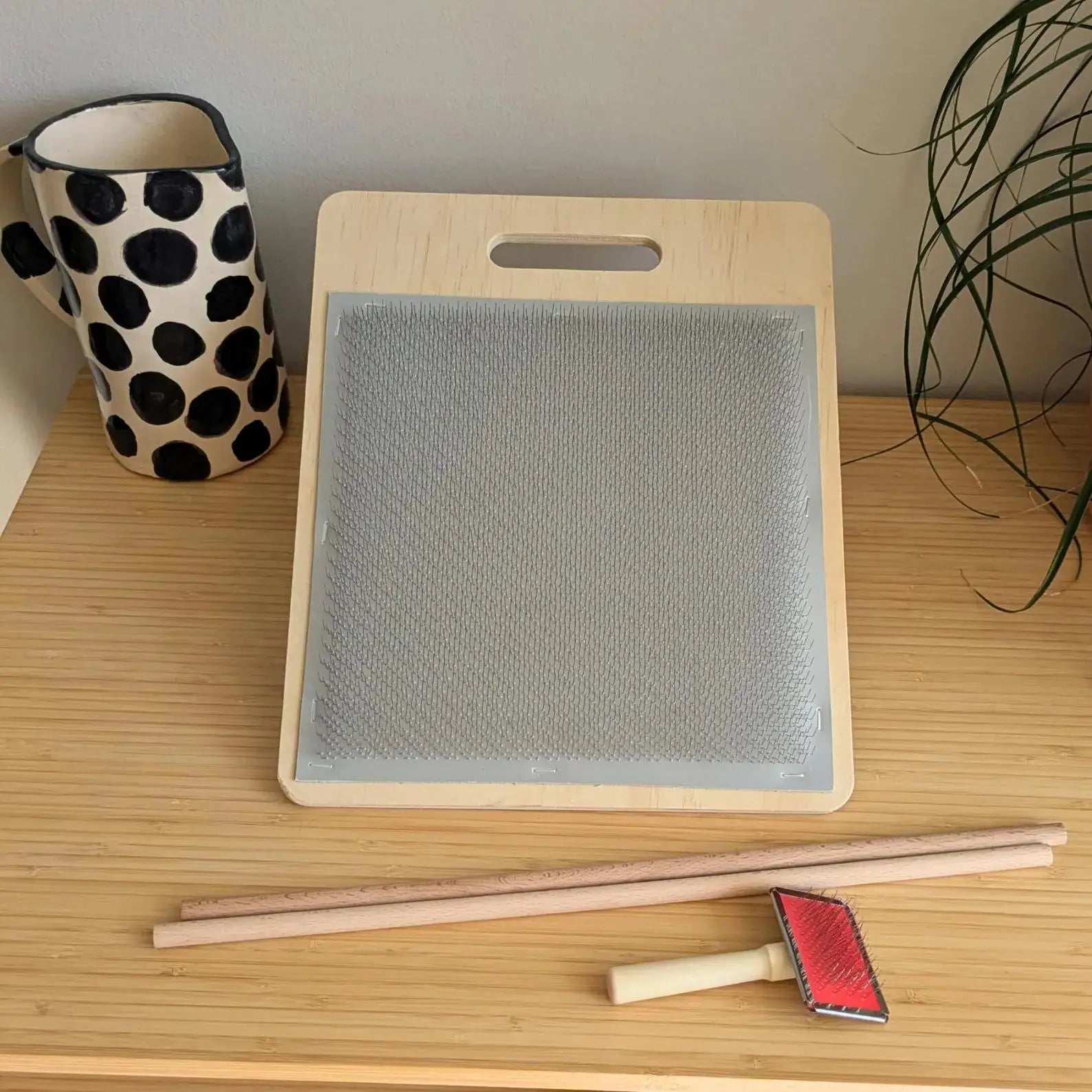 Wool Carding Board Hand Wool Carders Fiber Blending Mat for Wool Felting Making Rolags Fiber Mixing Preparation DIY Craft Tools Peaceful Pleasures Health and Wellness