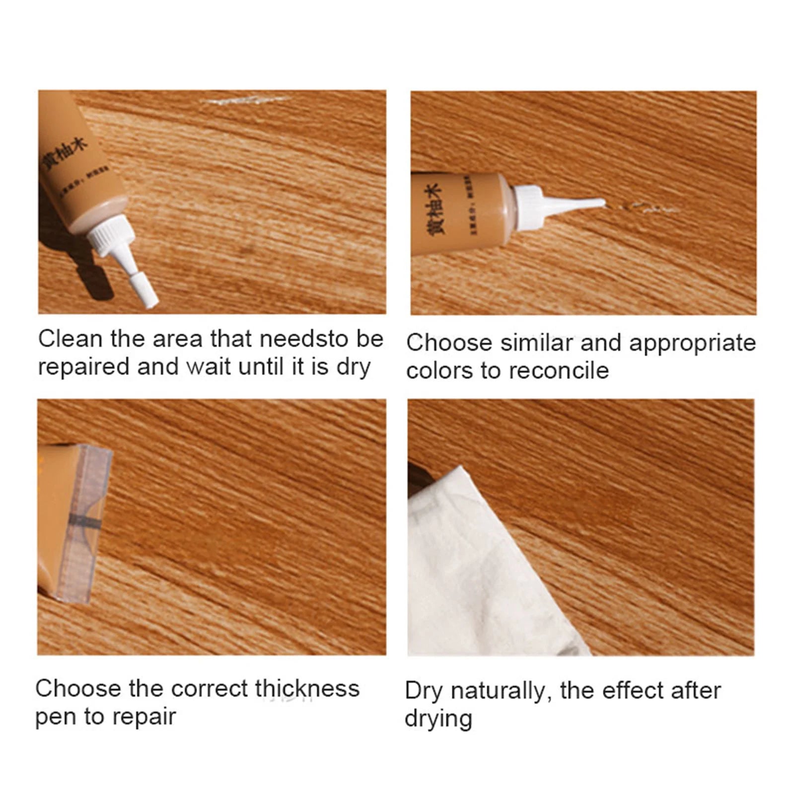 20g Wood Filler Floor Scratch Paint Repair Oak/Veneer/Walnut Color Water-Based Putty Hardwood Laminate Floor Repair Peaceful Pleasures Health and Wellness