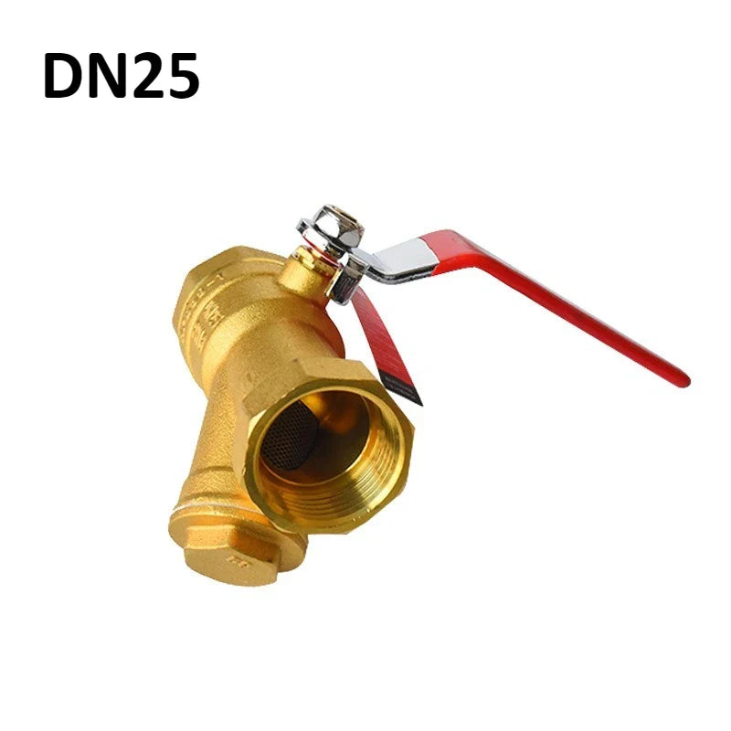 Brass Y-Strainer Filter Valve with Handle – 1/2" 3/4" 1"