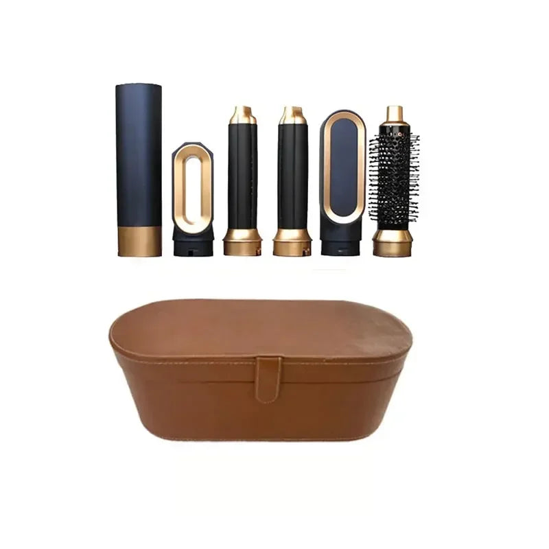 5 in 1 Hair Dryer Brush Hot Comb Set Professional Curling Iron Hair Straightener Styling Tool For Professional Hair Dryer Peaceful Pleasures Health and Wellness Gold blue set 2 AU China Mainland