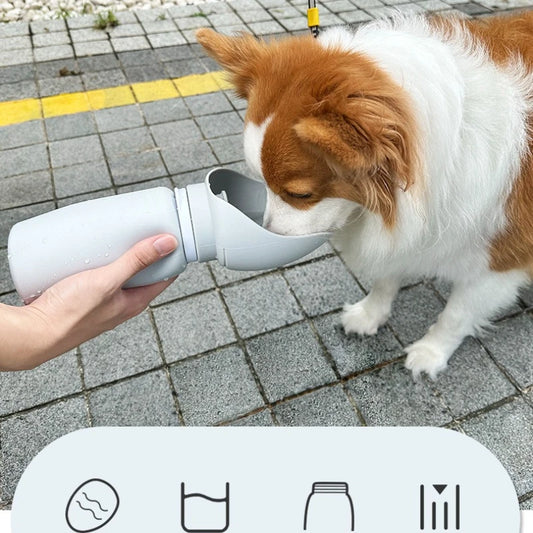 Collapsible Leak-Proof Dog Water Bottle | 550ml Portable Pet Travel Bottle Peaceful Pleasures Health and Wellness