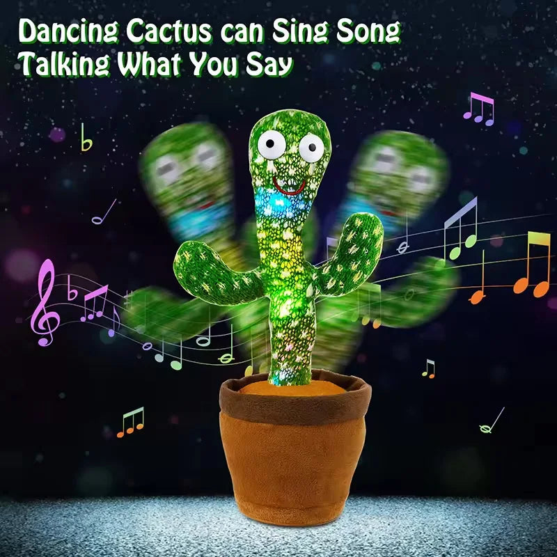 Dancing Cactus Toy Repeating Talking Plush Toy Wriggle Singing Dancing Stuffed Animal Baby Toddler Christmas Gift Kids Adult Fun Peaceful Pleasures Health and Wellness