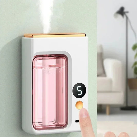 Portable Wireless Aromatherapy Diffuser Machine with Display Wall Hanging Automatic Fragrance Spray for Bathroom Deodorization Peaceful Pleasures Health and Wellness