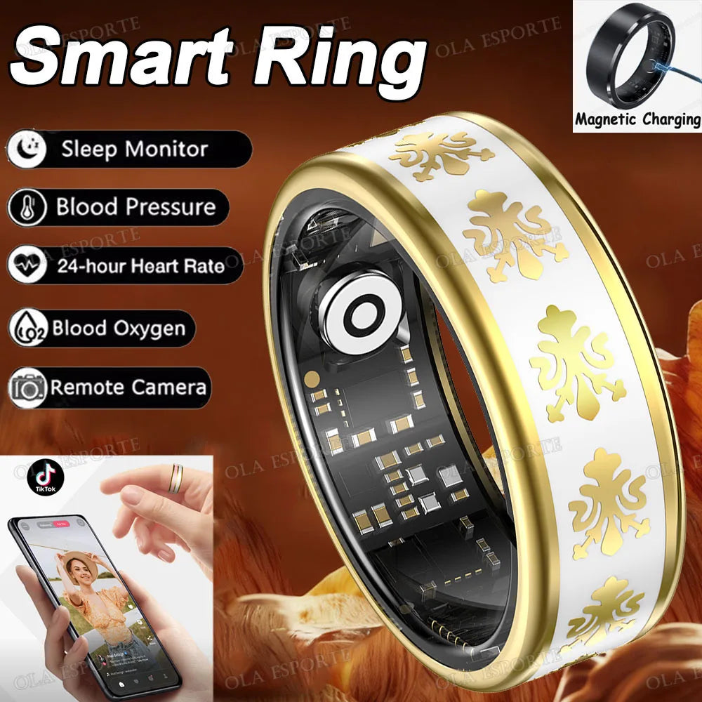 Smart Ring – Heart Rate, SpO₂ & Sleep Tracker | IP67 Waterproof