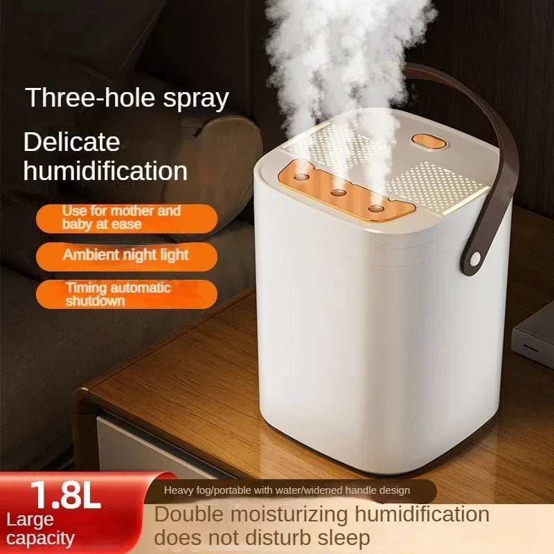 1.8L Night Light Humidifier & Essential Oil Diffuser | 3 Spray