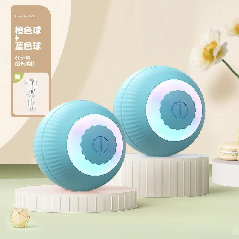 Interactive Auto Rolling Ball Toy for Cats – USB Rechargeable