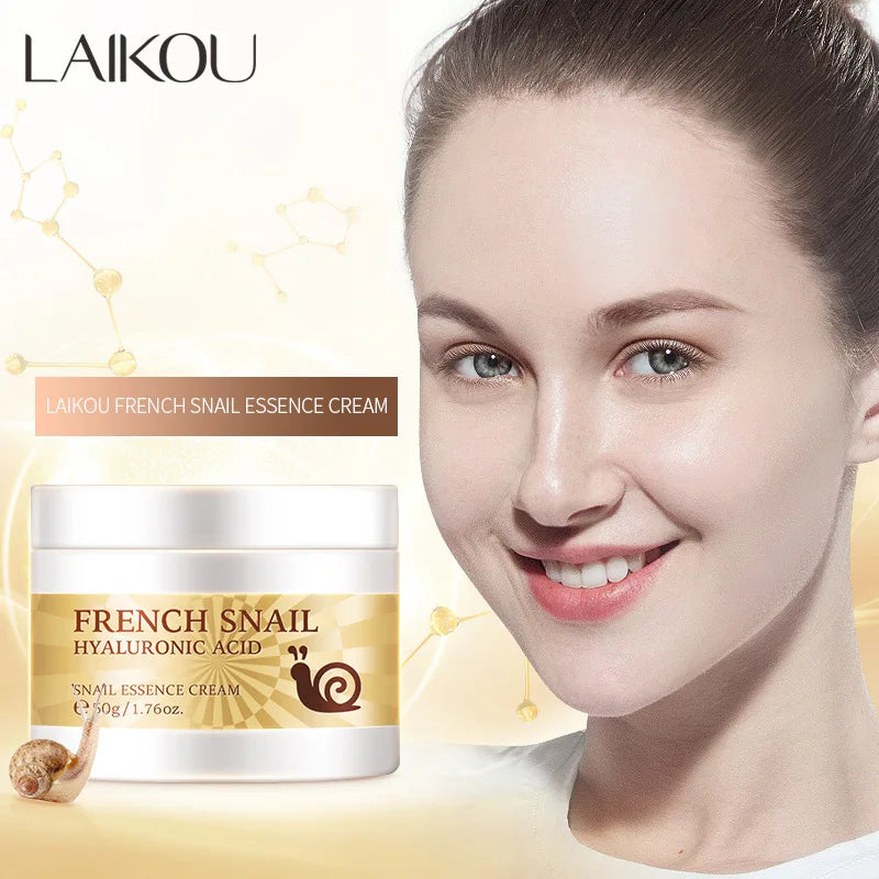LAIKOU Snail Face Cream Hyaluronic Acid Collagen Moisturizer 50ml