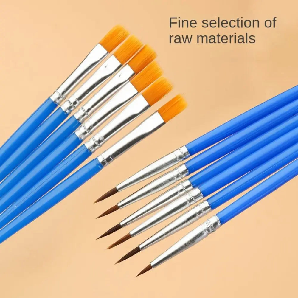 100 Pcs Tool Nylon Hair Paint Brushes Set Pointed Art Oil Painting Brushes Flat Ceramic Painting Supplies Watercolor Peaceful Pleasures Health and Wellness