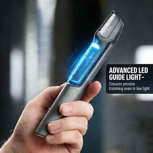 Electric Body Shaver Wireless Hair Shaver Built-in Extension Handle Battery Aluminum Alloy Blades 6,500 RPM Peaceful Pleasures Health and Wellness
