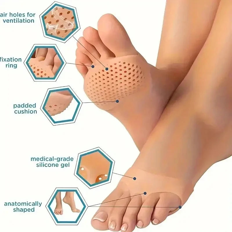 Silicone Honeycomb Forefoot Insoles for Women | High Heel Pads