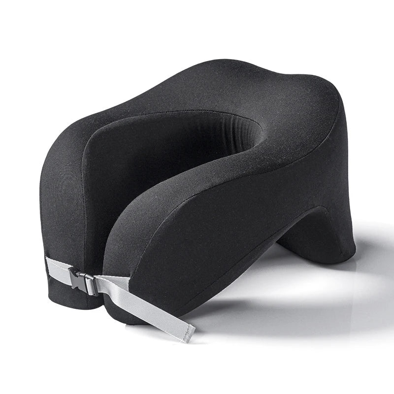 U-Shape Memory Foam Travel Neck Pillow – Airplane & Office