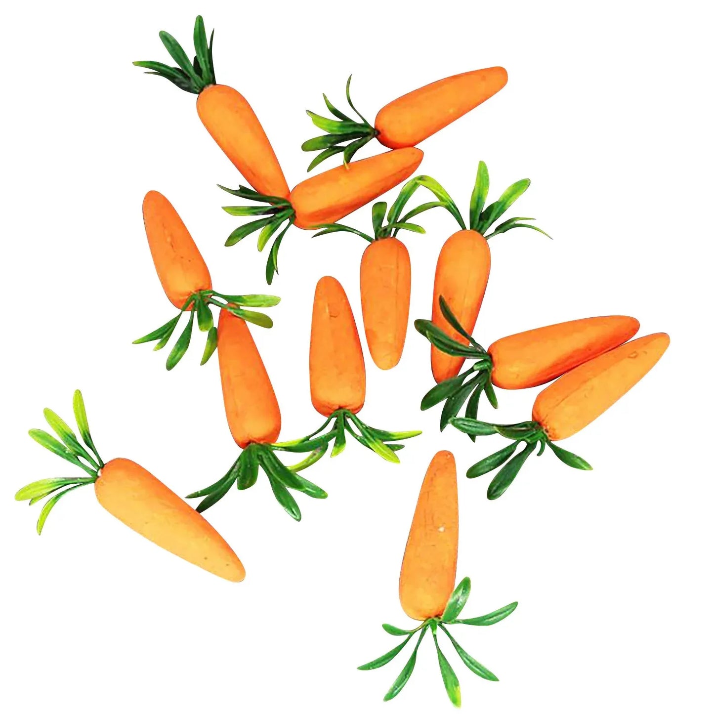12-Pack Artificial Foam Carrots – Easter & Party Décor