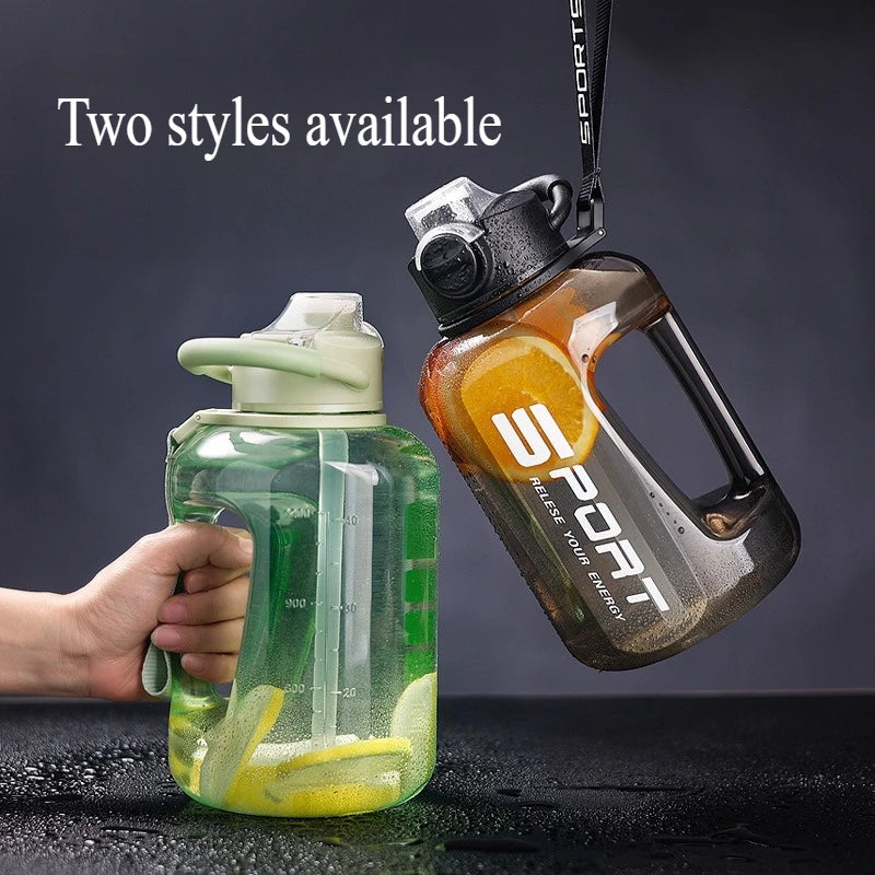 Extra Large 1700ml Sports Straw Water Bottle – BPA-Free Sports Water Bottle Peaceful Pleasures Health and Wellness
